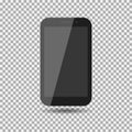Realistic modern mobile phone on isolate background. Vector illustration. Royalty Free Stock Photo