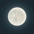 Realistic moon. Vector illustration