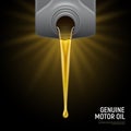 Realistic Motor Oil Black Background