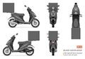 Realistic motorbike vector illustration Royalty Free Stock Photo