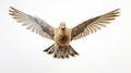 Realistic Mourning Dove In Flight: Captivating Pigeoncore Photography Royalty Free Stock Photo