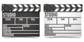 Realistic Movie clapper board. Vector.