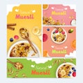 Realistic Muesli Banners Collection