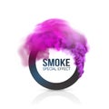 Realistic multi-colored smoke on a white background. isolated fog or smoke, transparent special effect. Bright magic Royalty Free Stock Photo