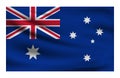 Realistic National flag of Australia.