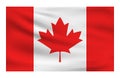 Realistic National flag of Canada.