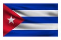 Realistic National flag of Cuba.