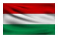 Realistic National flag of Hungary.