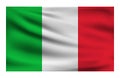 Realistic National flag of Italy.