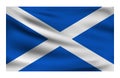 Realistic National flag of Scotland.