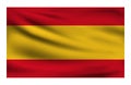 Realistic National flag of Spain.