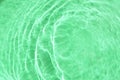 Realistic natural water wave overlay for background, blurred transparent green colored water surface texture Royalty Free Stock Photo