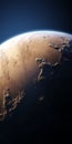 Realistic And Naturalistic Space Mission View Of Mars