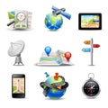 Realistic Navigation Icons Royalty Free Stock Photo