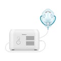 Realistic nebulizer with oxygen mask vector device medical treatment therapy treat cough