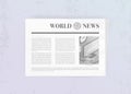 Realistic Newspaper vector illustration mockup concept. Weekly or daily newspaper with news sheet articles and