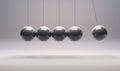 The Realistic of Newton`s cradle balancing balls Royalty Free Stock Photo