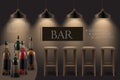 Realistic Night Cafe Interior Background