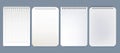 Realistic notebook page mockup. Vector note paper.