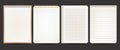 Realistic notebook pages or vector lined notepaper Royalty Free Stock Photo