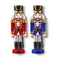 Vector realistic nutcracker soilder toy for xmas Royalty Free Stock Photo