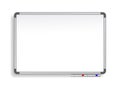 Realistic office Whiteboard. Empty whiteboard with marker on a white background