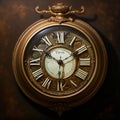 Realistic Oil Painting: Reflection of Historical Moments in Vintage Clocks