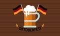 Realistic oktoberfest beer festival background can used for poster template