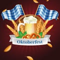 realistic oktoberfest vector design illustration