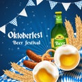 realistic oktoberfest vector design illustration