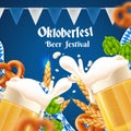 realistic oktoberfest vector design illustration