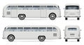 Realistic old bus vector mockup Royalty Free Stock Photo