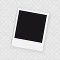 Realistic Old Photo Frame - Isolated On Transparent Background Royalty Free Stock Photo