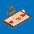 Realistic online basketball icon. Vector illustration eps 10 Royalty Free Stock Photo