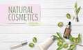 Realistic organic olive oil cosmetics ad. Natural essence farm plant leaves green olive fruits mesh 3D beauty care