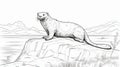 Realistic Otter Coloring Pages For Kids Free Printable Sheets