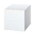 Realistic Package Cardboard Box. Cube shape.