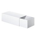 Realistic Package Cardboard Sliding Box Opened. Royalty Free Stock Photo