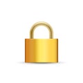 Realistic Padlock isolated on white background. Vector illustration