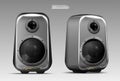 A realistic pair of speakers. Vector.