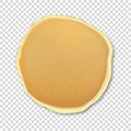 Realistic pancake closeuo isolated on transparency grid background Royalty Free Stock Photo