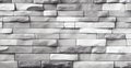 Realistic panoramic white brick wall texture for pattern background - AI generated image Royalty Free Stock Photo