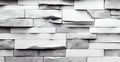 Realistic panoramic white brick wall texture for pattern background - AI generated image Royalty Free Stock Photo