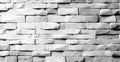 Realistic panoramic white brick wall texture for pattern background - AI generated image Royalty Free Stock Photo