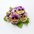 Realistic Pansy Bouquet: High Detail, Hyper Quality Commercial Photography