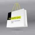 Realistic paper bag template