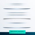 Realistic paper shadows collection vector