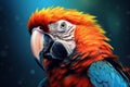 Realistic Parrot exotic portrait. Generate Ai