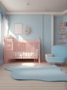 Realistic pastel room for baby girl: Disney