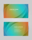 Realistic pastel wave line three dimensional abstract geometric shape business card vector